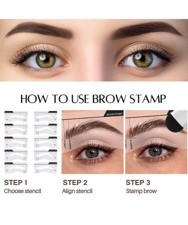 Waterproof Eyebrow Stamp Stencil Kit - Long Lasting Taupe Brow Shaping Shadow - Buy Online on GoSupps.com