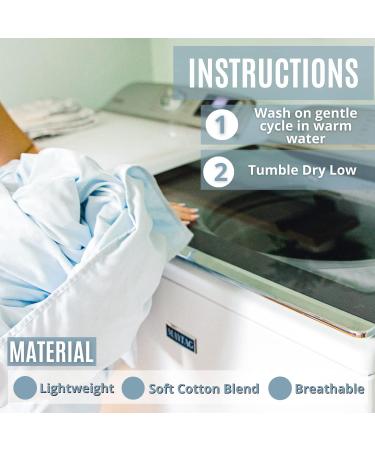 VITAMIN SEA Ultralight Cotton Sleeping Bag Liner | Lightweight Camping & Travel Sheet | Double Size for Two People | Light Blue Gray - Buy Online on GoSupps.com