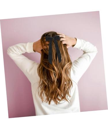 FRCOLOR Bow Hairpin Ribbon Hair Claw Clip Hair Snap Clips Hair Holder Hair Clip Headgear Bow Barrettes Hair Bows for Women Hair Accessory Bow Hair Pin Long Hair Bows Hair Barrettes Cloth - Buy Online on GoSupps.com