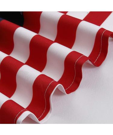 Womens Swing Dress American Flag Print Halter Backless A Line Pleated Flowy Independence Day Casual Dresses - XX-Large Blue - Buy Online on GoSupps.com