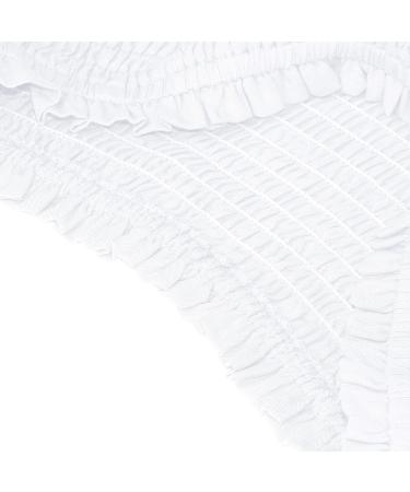 LAEMILIA Womens Floral Print Pleated Mini Skater Skirt with Drawstring - White M - Buy Online on GoSupps.com