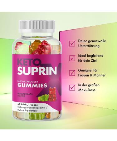 Ketosuprine Gummies for Women & Men - 60 Count - Best Weight Loss & Keto Support Supplement - Buy Online on GoSupps.com