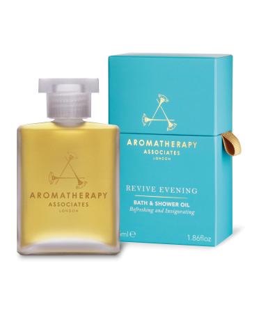 Aromatherapy Associates Revive Evening Bath & Shower Oil 55ml - Essential Oil Cleanser with Ylang Ylang Patchouli & Sandalwood