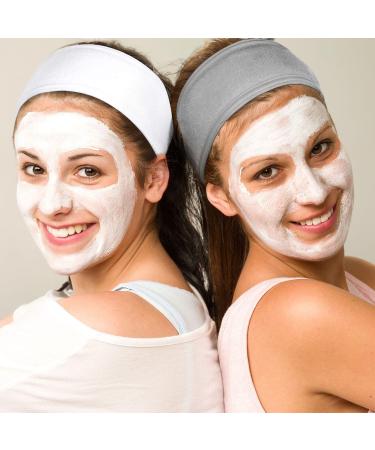 Bangshou 6-Pack Velcro Hair Bands for Spa & Makeup | White Frotte Hair Protection Bands for Showers & Cosmetics - Buy Online on GoSupps.com