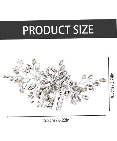 Bridal Hair Comb Wedding Hair Accessories Bridal Hair Accessories Floral Leaf Wedding Hair Clip Multipurpose Diamond Hair Accessories Lightweight for Women Girls - Buy Online on GoSupps.com