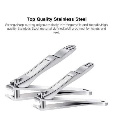 BESTOPE Nail Clipper Set | Sharp Stainless Steel Fingernail & Toenail Clippers for Men & Women | Durable Nail Trimmer in Silver & Chrome - Buy Online on GoSupps.com