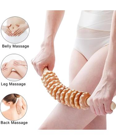 Buy Wooden Massage Roller & Fascia Rod - Anti-Cellulite Device for Muscle Relaxation & Body Shaping - Buy Online on GoSupps.com