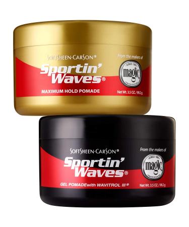 Softsheen Carson Sportin' Waves Maximum Hold Pomade 2 Count 3.5 Ounce (Pack of 2) Maximum Hold - Buy Online on GoSupps.com