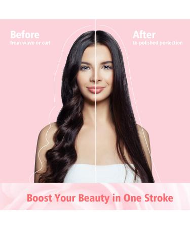 Glamfields Ionic Straightening Brush - Anti-Scald, Anti-Frizz, Fast Heating - Pink - Buy Online on GoSupps.com