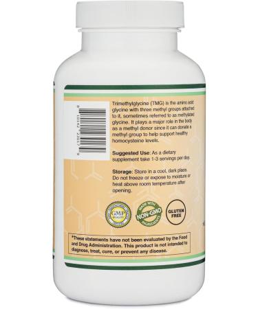 Double Wood Supplements TMG Trimethylglycine Supplement 1,000mg Per Serving 180 Capsules (TMG Supplements for Homocysteine Control) Genuine TMG with Fishy Smell Gluten Free Non-GMO - Buy Online on GoSupps.com
