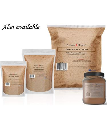 Aroma Depot 4oz Ground Brown Flaxseed Powder | Omega-3 Fats | Non GMO | Gluten-Free | 4 Ounces - Buy Online on GoSupps.com