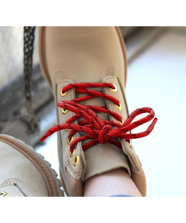 Honey Badger Heavy Duty Kevlar Work Boot Laces - 45 Round Shoelaces (Red/Black) - USA Made (1 Pair) - Buy Online on GoSupps.com