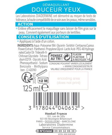 Diadermine - Gentle Eye Make-up Remover - Softness - 125 ml - Pack of 2 - Buy Online on GoSupps.com