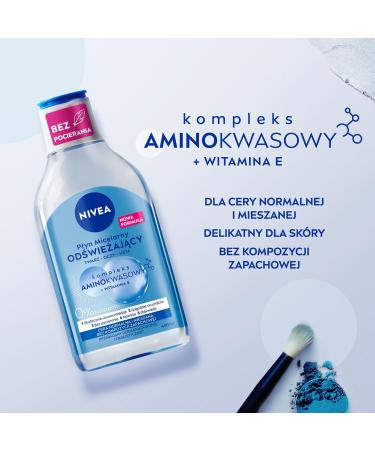  NIVEA NIVEA Refreshing Micellar Liquid with Amino Acid and Vitamin Complex for Normal and Combination Skin 400ml - Buy Online on GoSupps.com