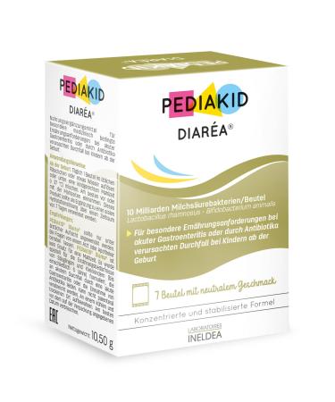 Pediakid - Diarea - for nutritional needs for acute gastroenteritis or antibiotic -associated diarrhea - from birth - Etui with 7 bags with diluted powder - neutral taste