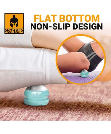 Sparthos Cold Massage Roller Ball 54mm - Cryosphere Massager for Muscle Relief - Ice Massage Cups for Body Cooling - Recoup Message - Mint Electric Blue - Buy Online on GoSupps.com