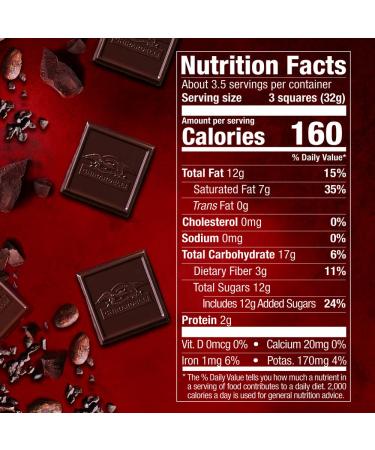 Ghirardelli Intense Dark Chocolate Squares 60% Cacao 4.1 Oz (Pack of 6) - Evening Dream - Buy Online on GoSupps.com