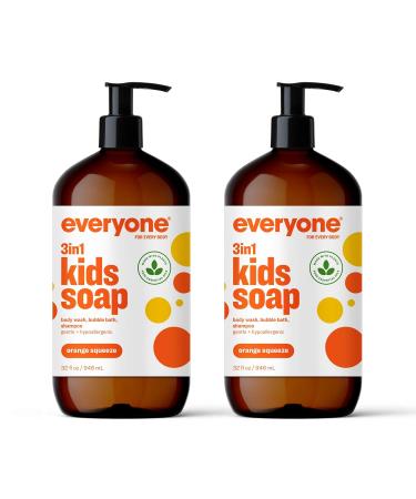 Everyone 3-in-1 Soap Body Wash Bubble Bath Shampoo 32 Ounce (Pack of 2) Pacific Eucalyptus & 3-in-1 Kids Soap Body Wash Bubble Bath Shampoo 32 Ounce (Pack of 2) - Buy Online on GoSupps.com