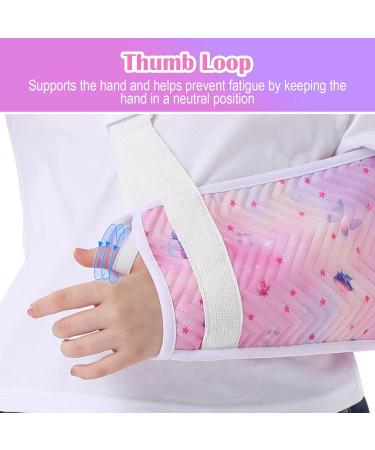 Kids Arm Sling for Shoulder Injury - Pink Butterfly Medical Sling with Removable Pad for Girls (Small - Buy Online on GoSupps.com