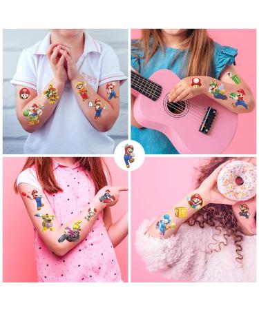 184 PCS Mari Temporary Tattoos Stickers - Super Cute Party Decorations for Kids Boys Girls - 8 Sheets Birthday Party Favors & School Rewards - Buy Online on GoSupps.com