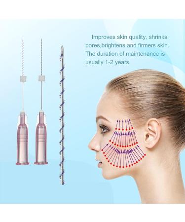 Minovd PDO Thread for Facelifting - 27G 50mm V-Lifting Screws | 40 Pieces Professional Anti-Aging Solution - Buy Online on GoSupps.com