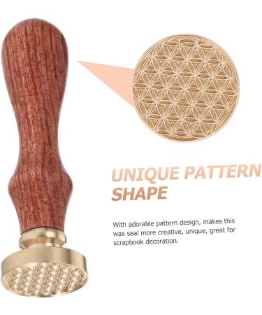 Outanaya 1pc Dispensing Plate Tool Retro Sealing Stamp Espresso Tool Vintage Envelopes Hotfix Wooden Handle 1 count (Pack of 1) Golden - Buy Online on GoSupps.com