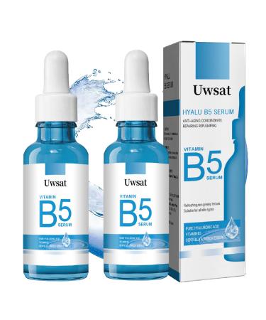 2PCS Hyalu B5 Serum Hyaluronic Acid Serum for Face with Vitamin B5 Anti-Aging Serums Hydrating B5 Serum to Plump Dry Skin Skin Care Facial & Eye Serum for Women(oversize)