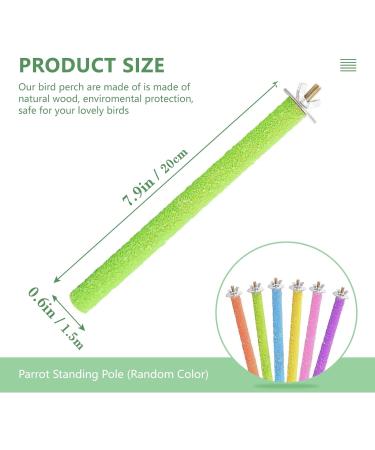 6Pcs Wood Bird Scrub Perch Platform Funny Bird Paw Grinding Stick Wooden Love Bird Parrot Perches Stand Colorful Bird Cage Grinding Perch for Parrot Toy (Random Color) - Buy Online on GoSupps.com