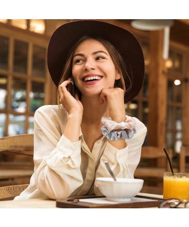 6 Silk Scrunchies for Women - Soft Elastic Hair Ties in 6 Colors | Lolalet Large Satin Scrunchies - Buy Online on GoSupps.com