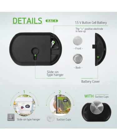 VIVOSUN 4-Pack LCD Digital Aquarium Thermometer with Suction Cup - Accurate Water Temperature for Fish Tank, Terrariums, and Turtles - Buy Online on GoSupps.com