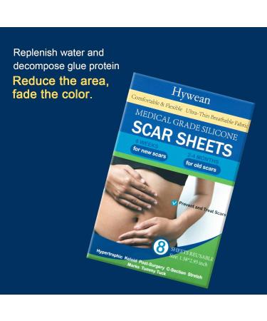 8 Pack Scar Away Silicone Scar Sheets - Breathable & Reusable Silicone Scar Tape - Buy Online on GoSupps.com