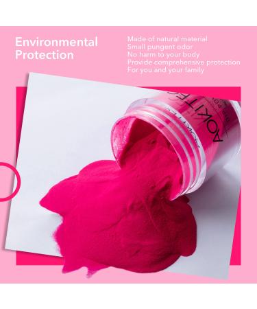 Dipping Powder Nails Set | Aokitec Mode Fluorescent Pink Dip Powder for Salon & DIY Nail Art | 28g Dipping Nail Powder for Stunning French Manicure - Buy Online on GoSupps.com