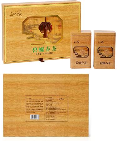 BiLuoChun Green Tea Chinese Pi Lo Chun Spring Loose Leaf Tea Strong Aroma Snail Shape Tea Picked Before Pure Brightness with Gift Box for Guests Morning Afternoon Tea - Buy Online on GoSupps.com