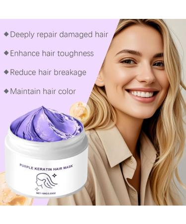 Masque Capillaire Violet La K ratine Masque Violet Puissant Soin Intensif Hydrate Et Restaure La Douceur Apr s-Shampoing Hydratant pour Cheveux Secs Et Ab m s (2 Pi ces) - Buy Online on GoSupps.com