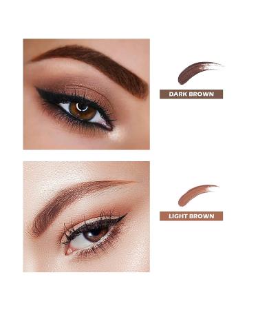 ESPOCE Eyebrow Stamp Stencil Kit - 2-in-1 Dark Brown & Light Brown, Waterproof, Long Lasting - With 24 Stencils, Brush, Razor - Upgrade Design - Buy Online on GoSupps.com
