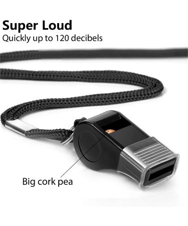 Fya Super Loud Sports Whistle with Lanyard and Mouth Grip - Ideal for Coaches, Referees, Emergency, Lifeguard, Survival - Outdoor Black - Buy Online on GoSupps.com