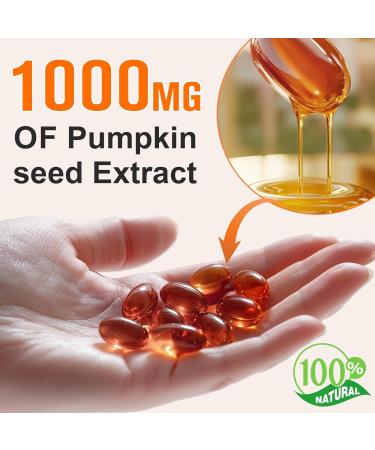 Pumpkin Seed Oil with Saw Palmetto 300 Softgels | Cold Pressed Pure Virgin Oil Supports Prostate Health Hair Growth & Bladder Function | Rich in Fatty Acids Phytosterols Non-GMO Gluten Free 300 Count (Pack of 1) - Buy Online on GoSupps.com