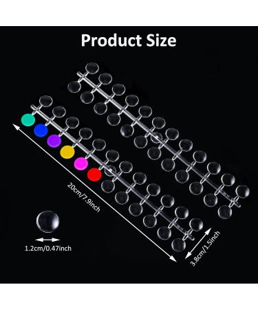 240Pcs Round False Nail Display Tips - Clear Nail Art Color Chart with Adhesive Stickers for Training & Practice - Buy Online on GoSupps.com