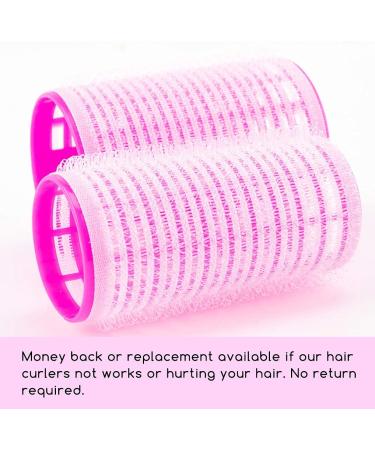 Spiral Curls Hair Rollers Set - 24 Heatless Curlers with Clips and Comb, Pink - Buy Online on GoSupps.com