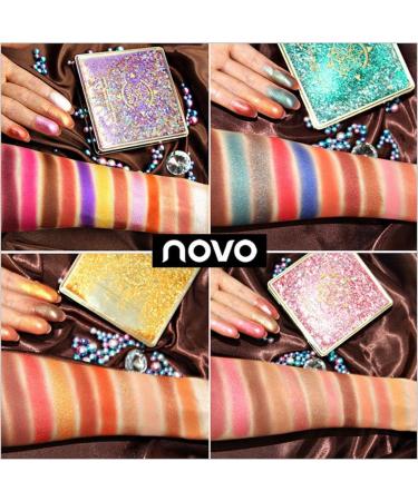harayaa Eyeshadow Palette with Rough Texture 12 Colors Eyeshadow for Eyeshadow - Purple Night Charming 10.2 x 10.2 x 2.5cm - Buy Online on GoSupps.com