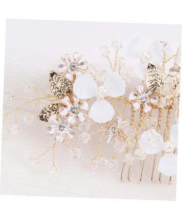 Angoily Rhinestone Hair Comb Wedding Hair Comb Vintage Hair Comb Floral Hair Comb Gold Hair Comb Wedding Pearl Hair Comb Gold Leaf Hair Comb Mori Department Accessories Bride - Buy Online on GoSupps.com