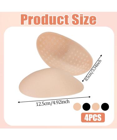 WLLHYF Women's Shoulder Pads - Self Adhesive Reusable Push-Up Enhancers for Sloping Shoulders - 2 Pairs (Black & Skin Color) - Soft Breathable Anti-Slip Design - Buy Online on GoSupps.com