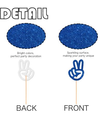 ShuanQ Peace Sign Hand Cupcake Toppers - Gold Glitter Peacekeeper Cupcake Picks for Birthday Party Decoration - 2nd Birthday Peace Themed Party Supplies - Buy Online on GoSupps.com
