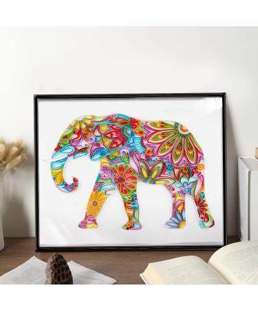 Bohemian Elephant Paper Quilling Kit for Adults - DIY Quilling Tools for Home Decor - Best Gifts - 16*20-inch - Buy Online on GoSupps.com
