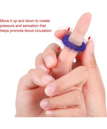 12-Piece Spiky Sensory Finger Rings Set for Teens & Adults - Stress Reducer & Massager in Red, Blue, Green, Gold & Silver - Buy Online on GoSupps.com