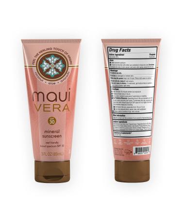 Maui Vera Mineral Sunscreen 3 Fl Oz - Pack of 1 | Natural Sun Protection - Buy Online on GoSupps.com