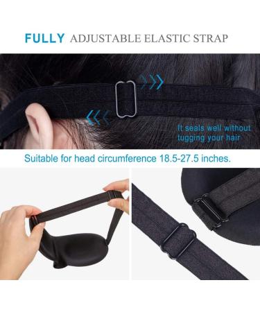 2 Pack Eye Mask for Sleeping - Lightweight & Comfortable 3D Contoured Eyeshade for Men and Women - Perfect for Travel, Shift Work, and Naps - Black & Blue - Buy Online on GoSupps.com