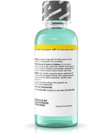 Listerine Cool Mint Zero Alcohol Mouthwash Travel Size 3.2oz (95ml) - Pack of 2 - Buy Online on GoSupps.com