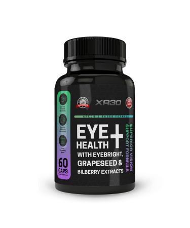 XR30 Eye Health + - with Eyebright, Grapeseed & Bilberry Extracts - 60 Caps - Made in USA