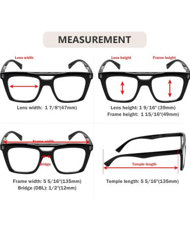 Eyekepper 4-Pack Design Reading Glasses for Women & Men - Stylish Square Readers 2.0x Magnification International Shipping Available - Buy Online on GoSupps.com
